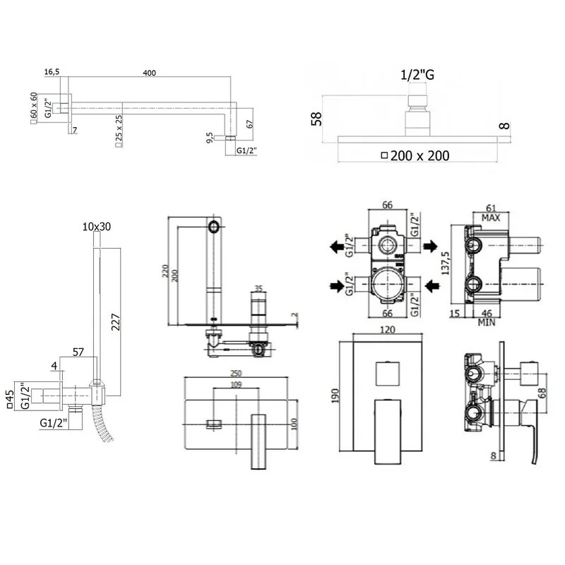 Комплект для ванной Paffoni Light KITEL018NO105 С ВНУТРЕННЕЙ ЧАСТЬЮ, черный матовый Sancos — официальный сайт