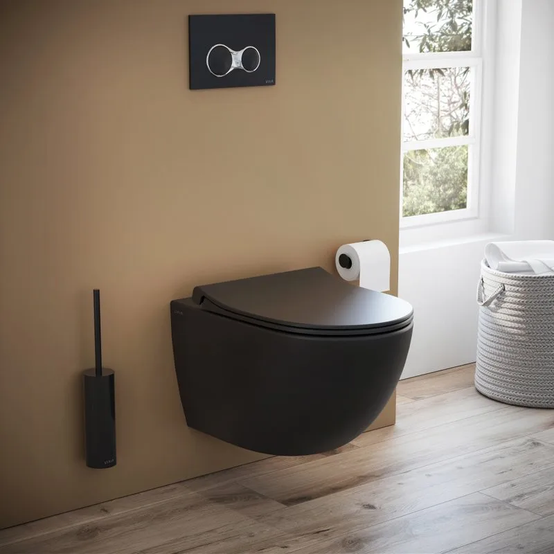 Крышка-сиденье VitrA Sento 120-483-009 с микролифтом, матовая черная Sancos — официальный сайт