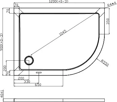 Поддон для душа Cezares Tray SMC TRAY-M-RH-120/90-550-35-W-L 120x90 L Sancos — официальный сайт