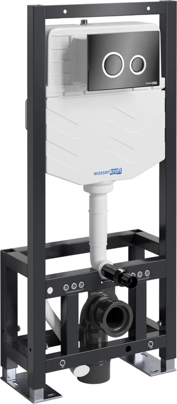 Система инсталляции для унитазов Wasserkraft Dill 61TLT.010.ME.PB01, с кнопкой смыва черной Sancos — официальный сайт