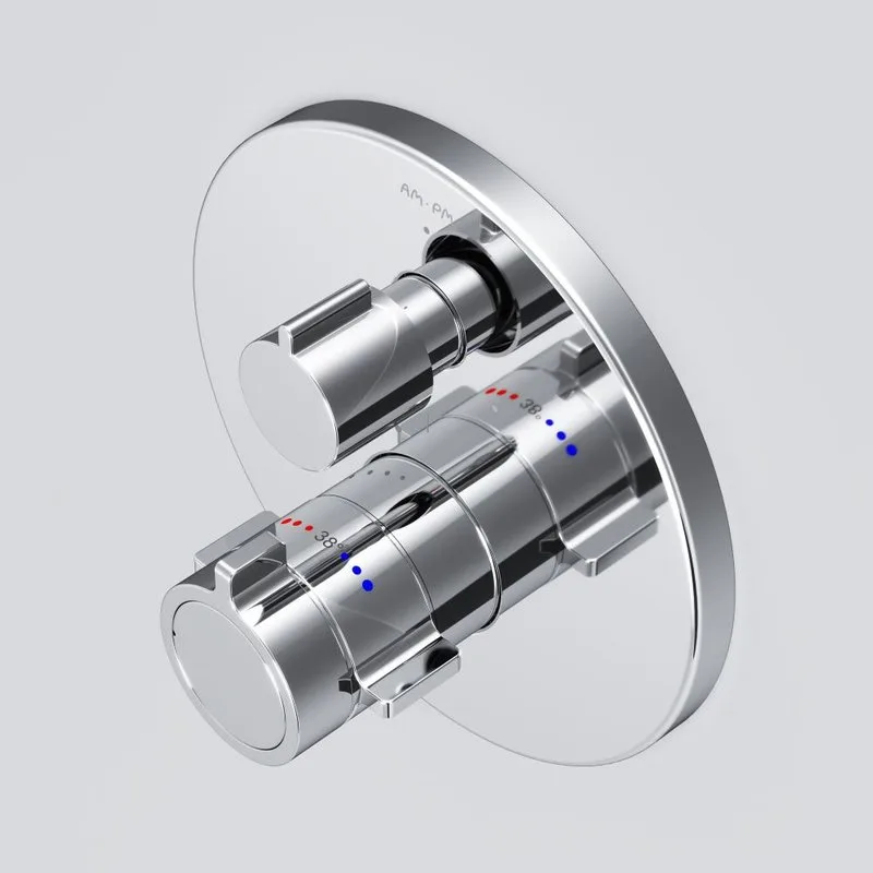 Термостатический смеситель встраиваемый AM.PM X-Joy F85A95600 С ВНУТРЕННЕЙ ЧАСТЬЮ, хром Sancos — официальный сайт