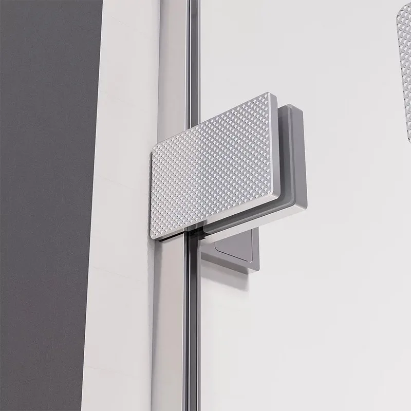 Душевая дверь в нишу Veconi Premium Alassio CH 130x200, профиль матовый хром, стекло прозрачное Sancos — официальный сайт