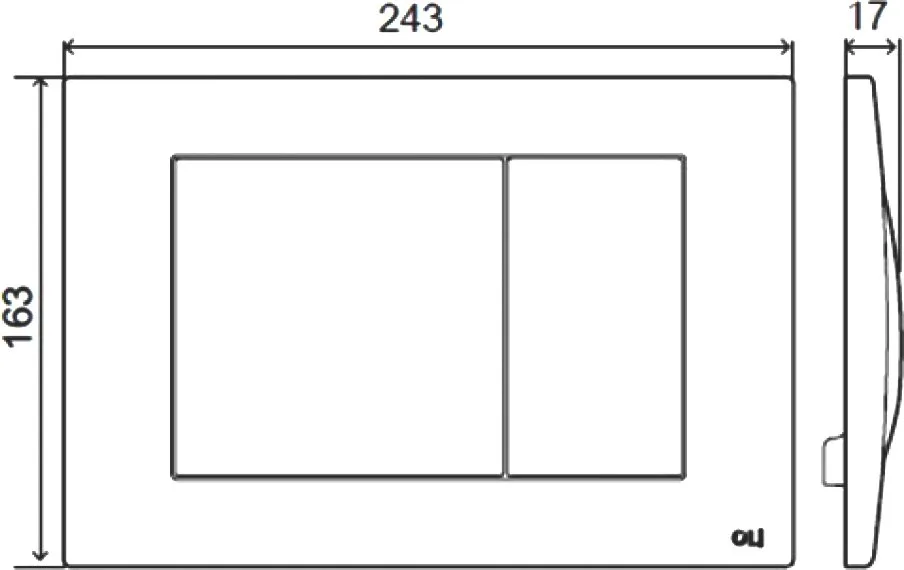 Кнопка смыва OLI Metal dual 656006 хром матовый, антивандальная Sancos — официальный сайт