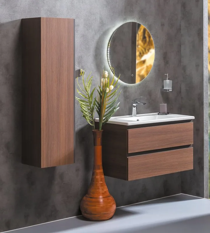 Тумба под раковину без столешницы Armadi Art Capolda 85 dark wood Sancos — официальный сайт