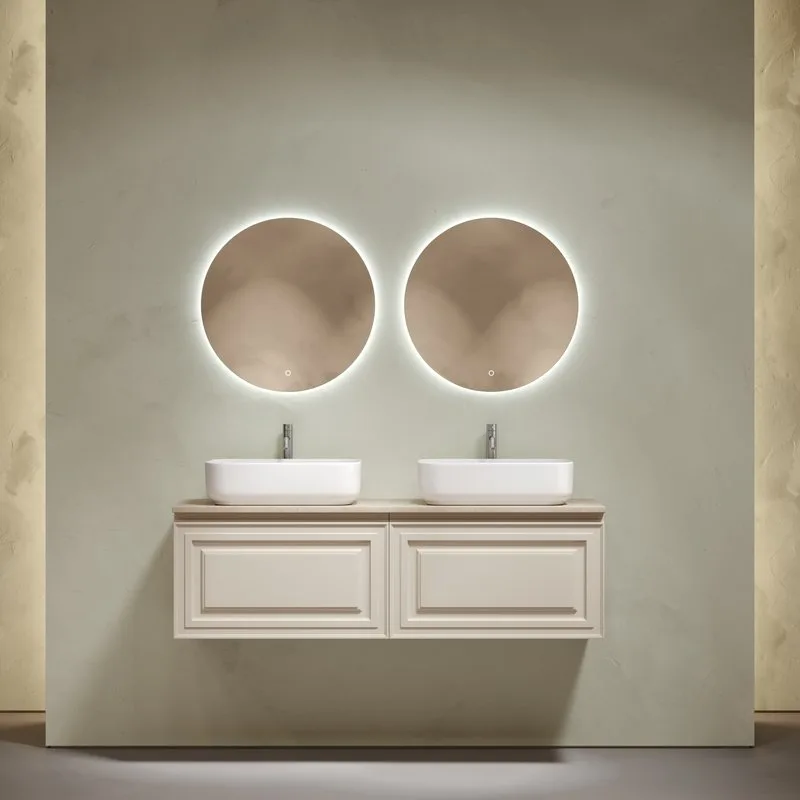 Тумба с раковиной Sancos Very 160 beige soft, столешница бежевая TT160A2X, раковина CN5043 Sancos — официальный сайт