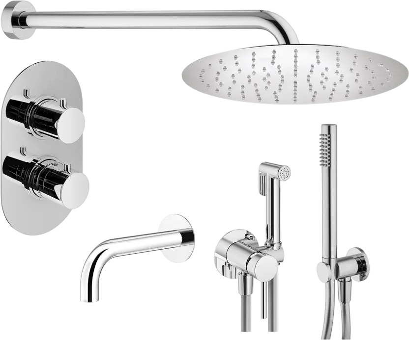 Комплект для ванной Plumberia Selection Ixo KITZXOT19CR260 С ВНУТРЕННЕЙ ЧАСТЬЮ, хром Sancos — официальный сайт