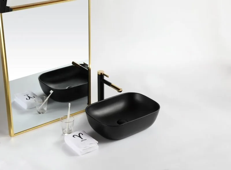 Накладная раковина BelBagno 50 матовая черная Sancos — официальный сайт