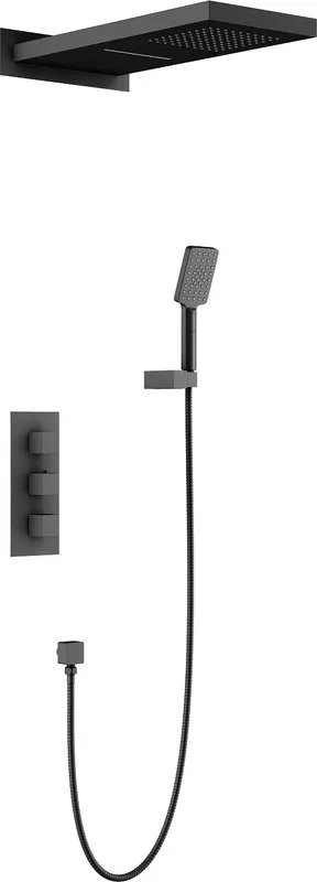 Душевой комплект Timo Petruma SX-5039/03SM, с термостатом, черный Sancos — официальный сайт