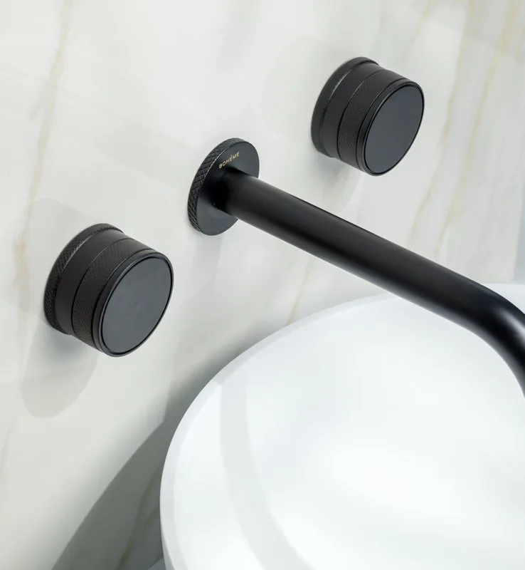 Смеситель для раковины Boheme Prestige 152-2-B-PR С ВНУТРЕННЕЙ ЧАСТЬЮ, черный Sancos — официальный сайт
