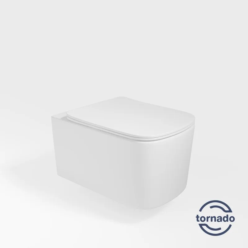 Унитаз подвесной Vincea Tornado Ultra VT1-32T, цвет белый, ультратонкое сиденье soft-close Sancos — официальный сайт