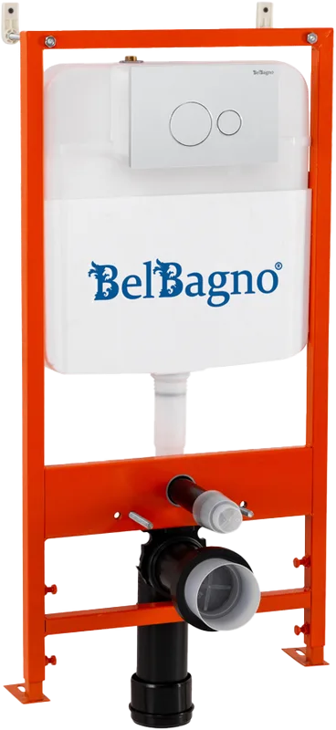 Комплект BelBagno BB026/BB082BL, с кнопкой смыва белой глянцевой Sancos — официальный сайт