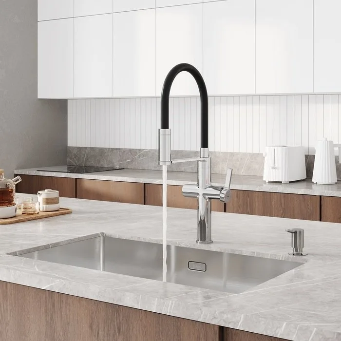 Смеситель для кухни IDDIS Ikon IKNSBFFi05, с гибким изливом, хром Sancos — официальный сайт