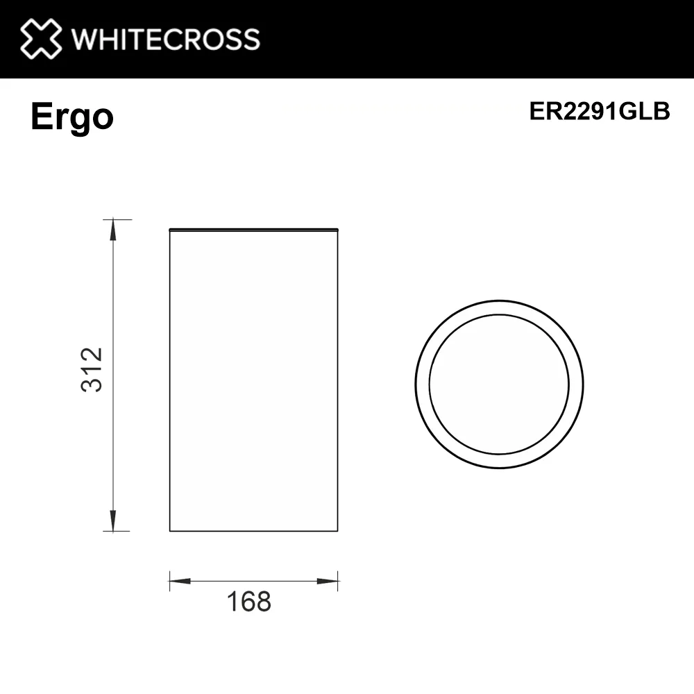 Мусорное ведро WHITECROSS Ergo ER2291GLB 4 л, открытое, брашированное золото Sancos — официальный сайт