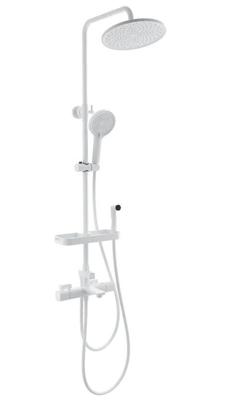 Душевая стойка Wonzon & Woghand SOLID WW-C3011-A1-MW, с гигиеническим душем, матовая белая Sancos — официальный сайт