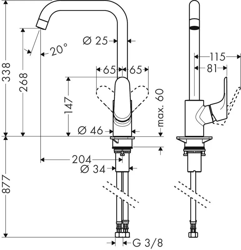 Смеситель для кухни Hansgrohe Focus 31820670 Sancos — официальный сайт