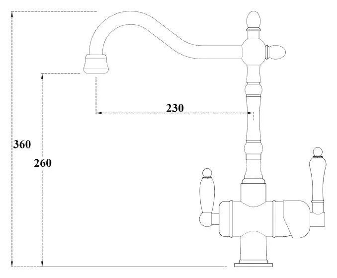 Смеситель для кухни Zorg Clean Water ZR 326 YF BR Sancos — официальный сайт
