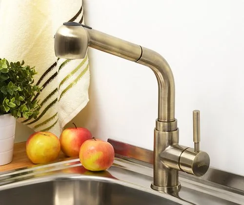 Смеситель для кухни Wasserkraft A8237 светлая бронза Sancos — официальный сайт