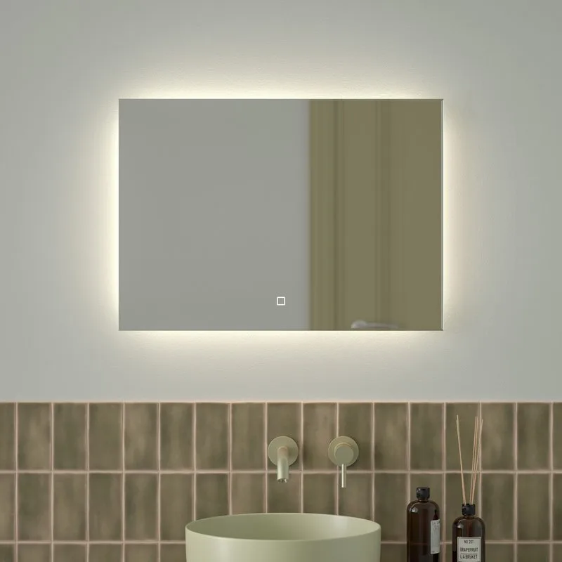 Зеркало Defesto Glow DF 2504SH 70х50 с LED-подсветкой, 4 500 K, сенсорный выключатель