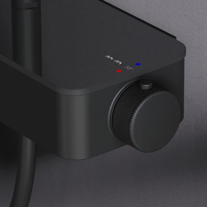 Душевая стойка AM.PM Inspire V2.0 F0750A422, с термостатом, черная Sancos — официальный сайт