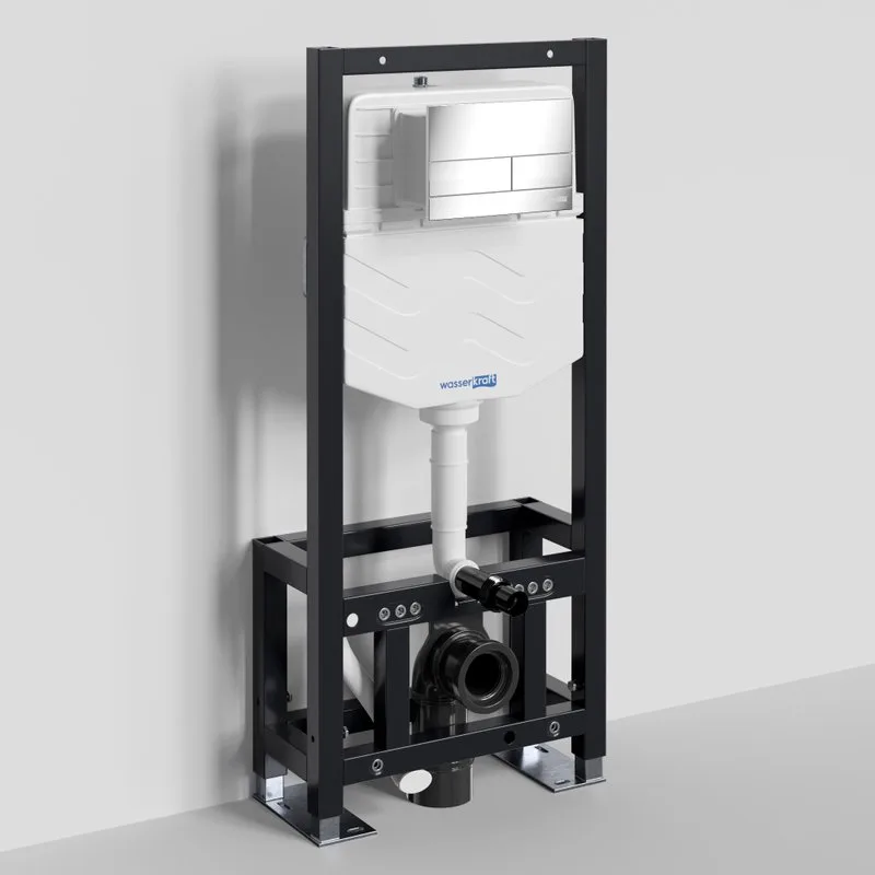 Система инсталляции для унитазов Wasserkraft Dill 61TLT.010.ME.CH04, с кнопкой смыва хром Sancos — официальный сайт