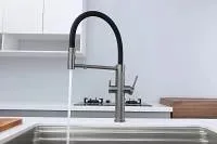 Смеситель для кухни Paulmark Nexus Diamond Nd613999-GM с гибким изливом,вороненая сталь Sancos — официальный сайт