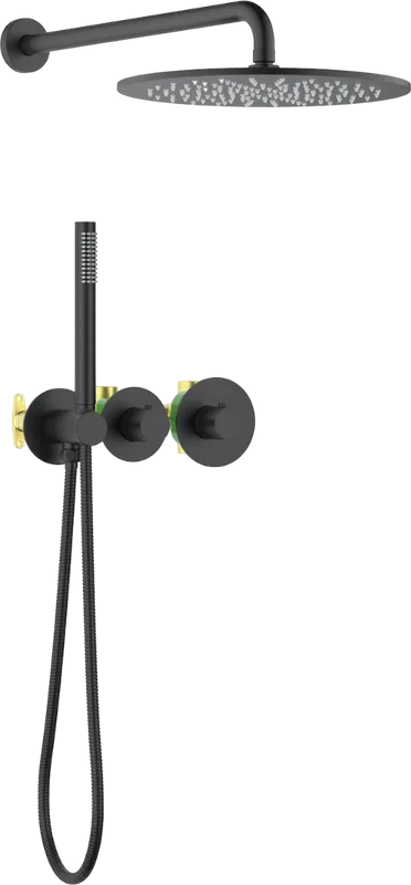 Душевой комплект Timo Saona SX-2359/03SM, С ВНУТРЕННЕЙ ЧАСТЬЮ, с термостатом, черный Sancos — официальный сайт