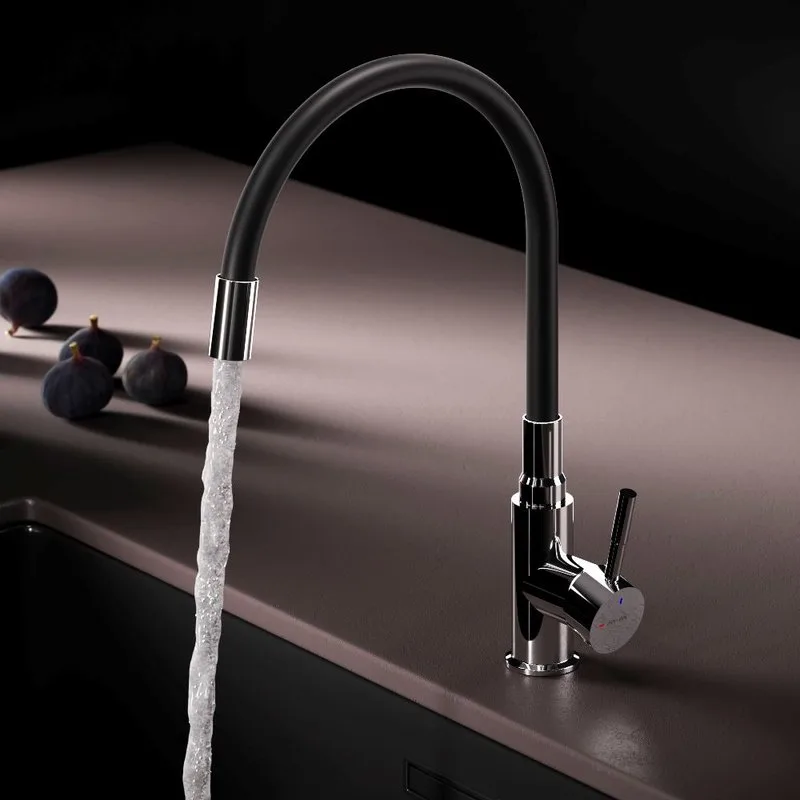 Смеситель для кухни AM.PM X-Joy S F85B07602, черный, хром Sancos — официальный сайт