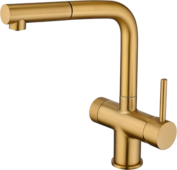 Смеситель для кухни Emar PVD ЕС - 7026 PVD Golden Sancos — Оригинал