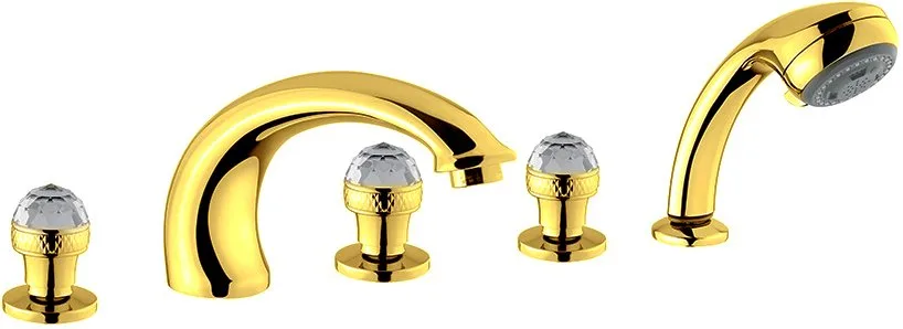 Смеситель на борт ванны Migliore Axo Swarovski 18506, золото Sancos — официальный сайт