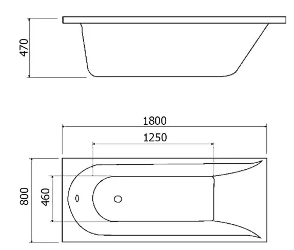 Акриловая ванна ALBA SPA Impero без опоры 180x80 см, пристенная, белая Sancos — официальный сайт