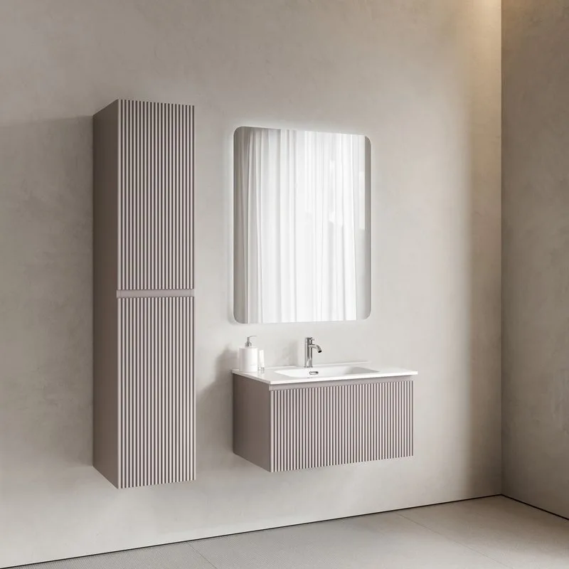 Тумба под раковину Sancos Snob R 1.0 80 подвесная Doha soft (пыльная роза), SNR1.080SM Sancos — официальный сайт