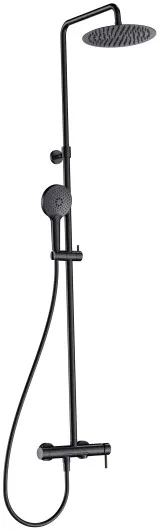 Душевая стойка AQUAme AQM8011MB, черный матовый Sancos — официальный сайт
