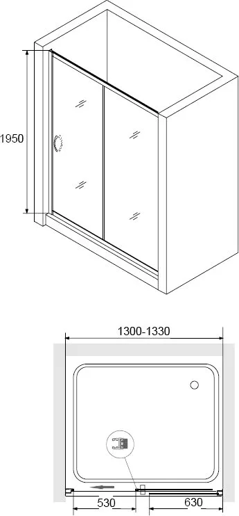 Душевой уголок RGW Passage PA-016+80 см 130x80x195 профиль хром, стекло матовое Sancos — официальный сайт