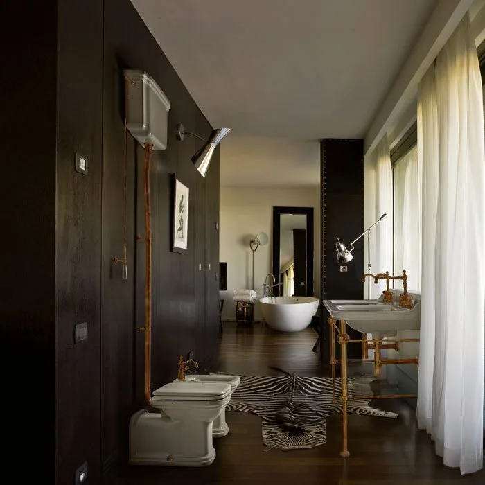 Крышка-сиденье Kerasan Waldorf 418601 белая, с микролифтом, петли бронза Sancos — официальный сайт