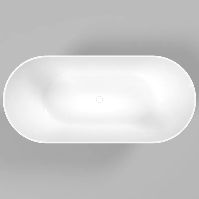 Ванна из искусственного камня WHITECROSS Coral A 165x75 см, отдельностоящая, белая, овальная, с донн Sancos — официальный сайт
