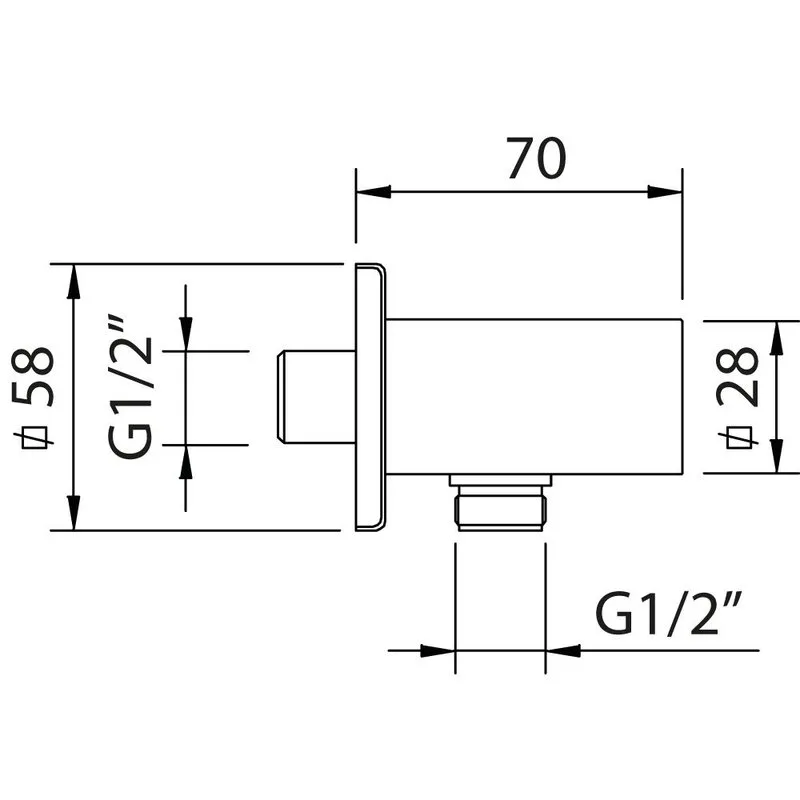 Шланговое подключение с держателем для душа Clever SQUARE 61112 Sancos — официальный сайт