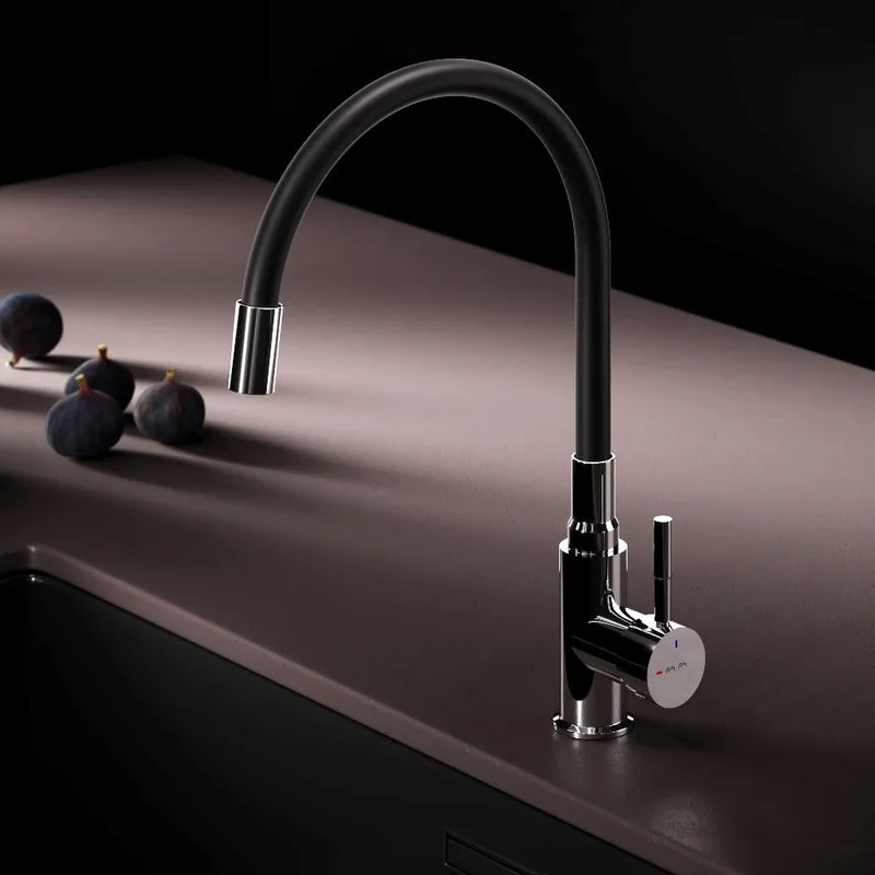 Смеситель для кухни AM.PM X-Joy S F85B07602, черный, хром Sancos — официальный сайт