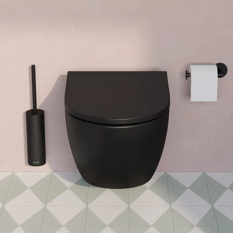Крышка-сиденье VitrA Sento 120-483-009 с микролифтом, матовая черная Sancos — официальный сайт