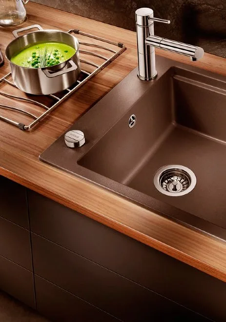 Мойка кухонная Blanco Elon 45S 524823 кофе Sancos — официальный сайт