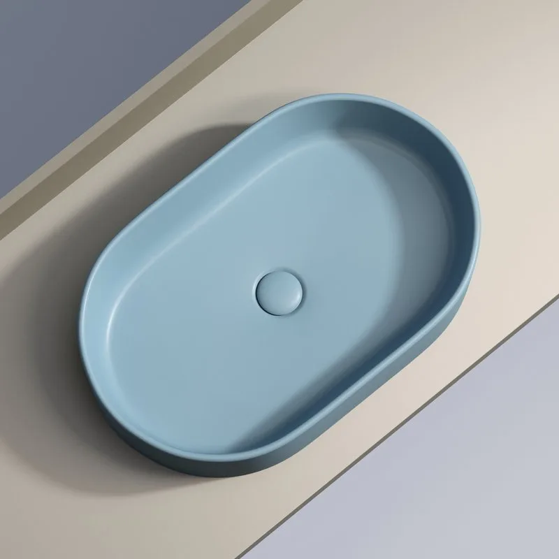 Накладная раковина Ceramicanova Element CN6048ML голубая матовая Sancos — официальный сайт