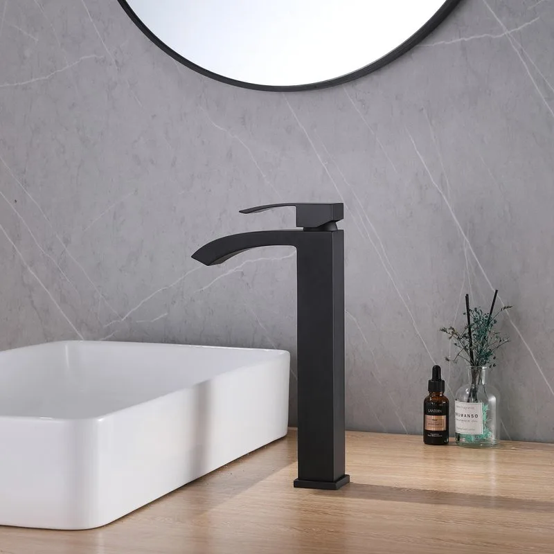 Смеситель для раковины Abber Wasserfall AF8611B черный Sancos — официальный сайт