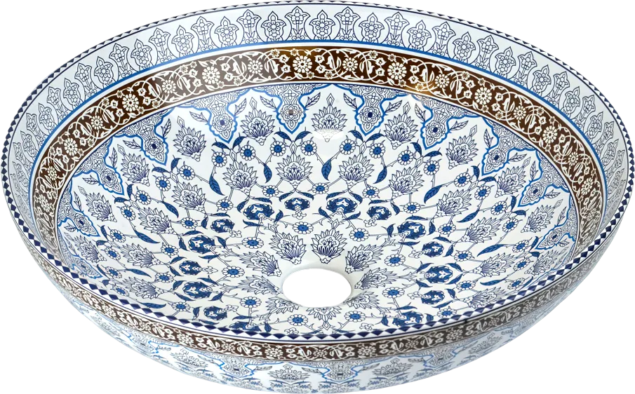 Накладная раковина Bronze de Luxe Марракеш 1008 синяя Sancos — официальный сайт