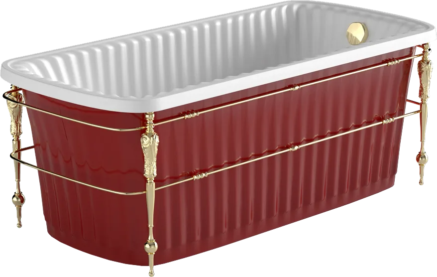 Ванна из искусственного камня Migliore Olivia 24268 175x80 см, отдельностоящая, глянцевая красная, н Sancos — официальный сайт