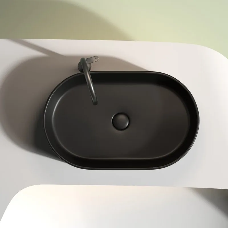Накладная раковина Ceramicanova Element CN6048MB черная матовая Sancos — официальный сайт