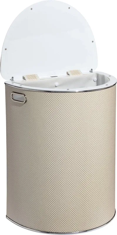Корзина для белья Geralis RWH-O полукруглая, бежевая, кант хром Sancos — официальный сайт
