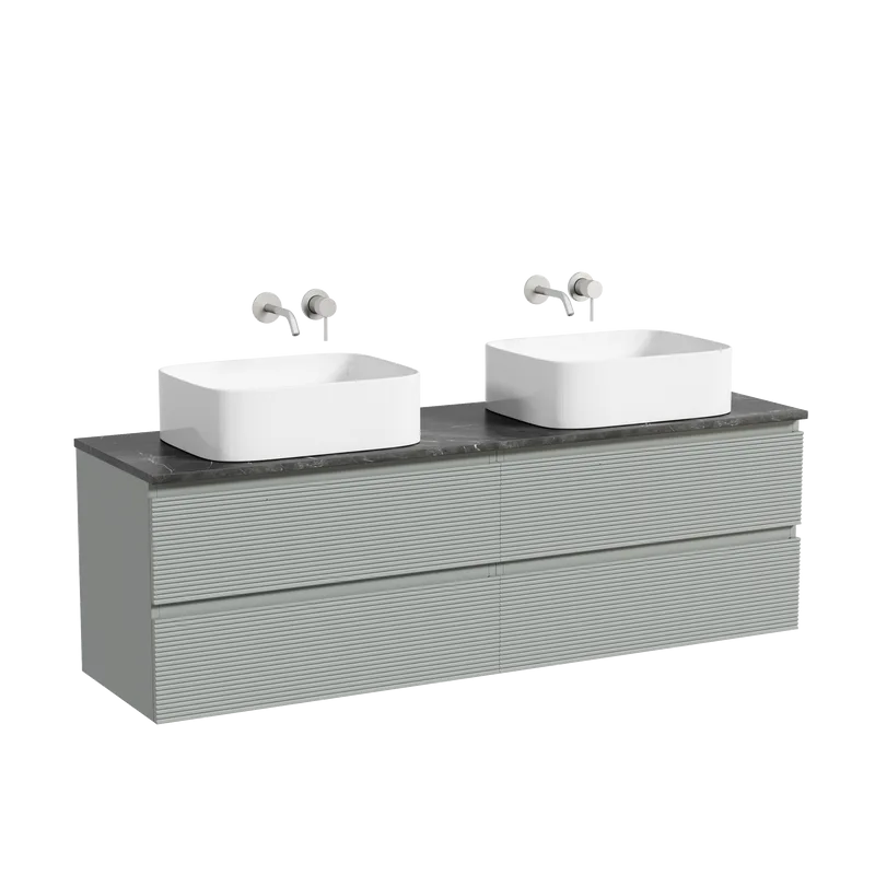 Тумба с раковиной Sancos Folk 160 ergraut soft, столешница черный мрамор TT160A1, раковина CN6052MW Sancos — официальный сайт