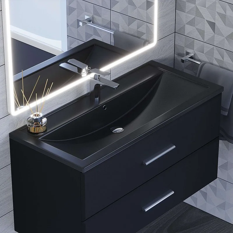 Мебельная раковина Uperwood Foster Quartz 291030047 100 см, матовая черный, космос Sancos — официальный сайт
