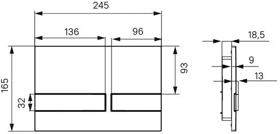 Кнопка смыва IDDIS Unifix UNI06MBi77 006, черная Sancos — официальный сайт