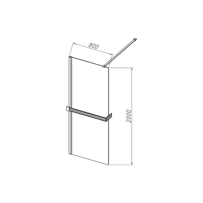 Душевая перегородка Vincea Walk-in HR VSW-4HR800CL 80 см, профиль глянцевый хром, стекло прозрачное Sancos — официальный сайт