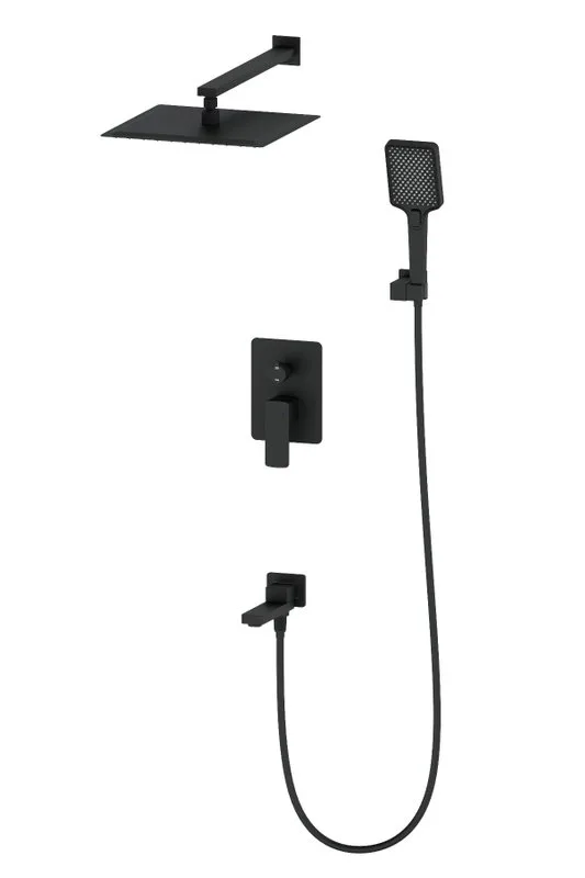 Душевой комплект Wonzon & Woghand WW-88939003-MB, С ВНУТРЕННЕЙ ЧАСТЬЮ, матовый черный Sancos — официальный сайт